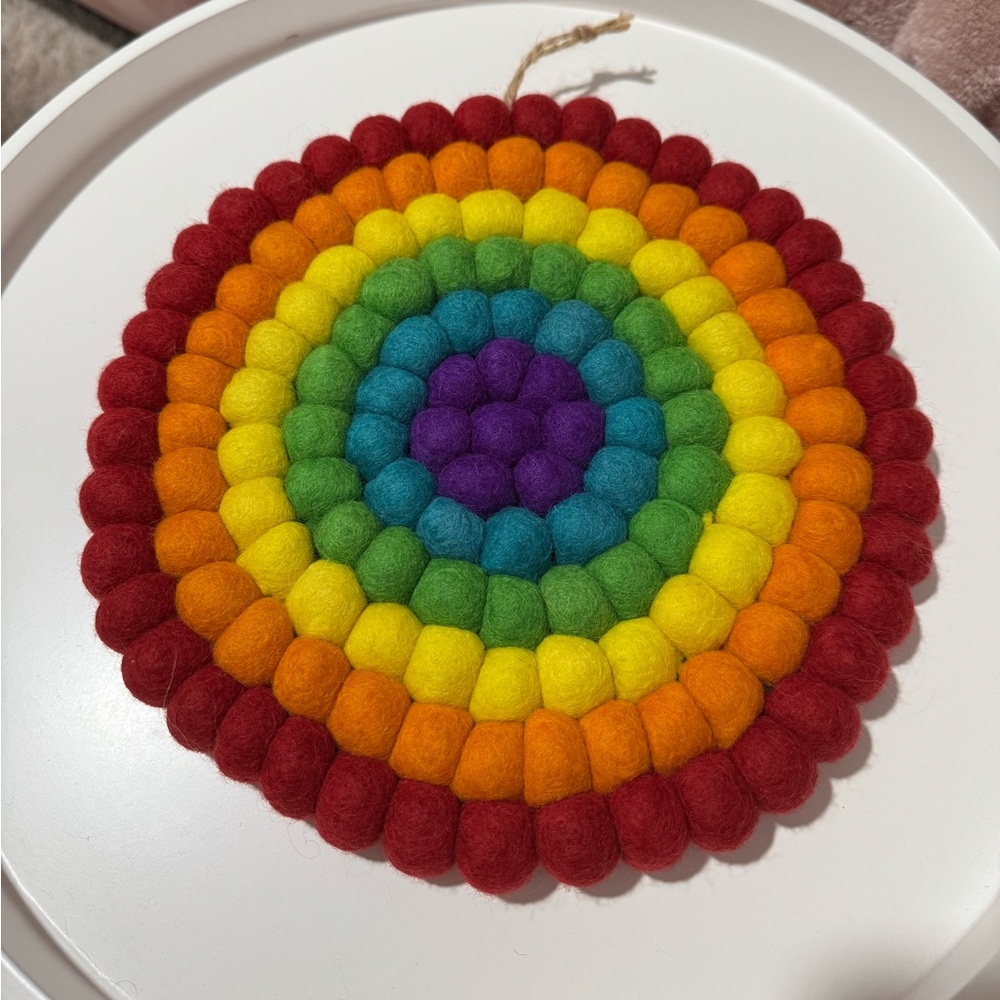 Colorful‎ Rainbow Felt Trivet